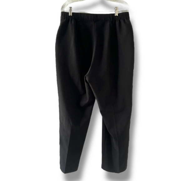 Vintage 90s Alia Classic Black Trousers Women’s Size 14 Stretch Waist Pants Work - Picture 2 of 12